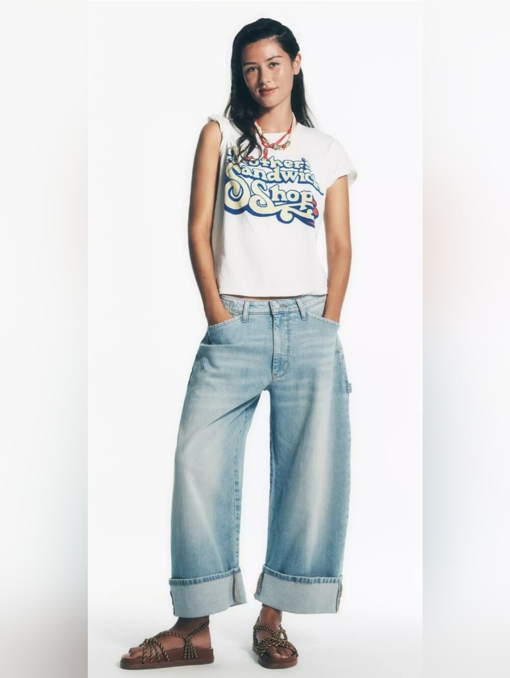 NWT Kayden High Rise Carpenter Barrel Jeans by Pilcro Baby Blue Bell Wash 27P